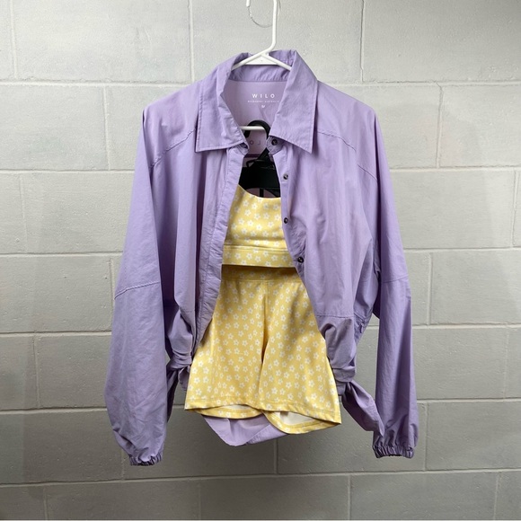 Wilo the‎ Label Women's Workout/Beach Coverup Parachute Shirt Lilac Athletic NWT - Picture 1 of 8
